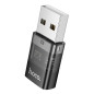 Adapter USB A to USB C Hoco UA36C transparent black Adapter USB A to USB C Hoco UA36C transparent black