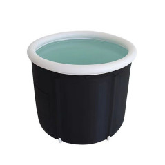 Foldable portable inflatable bathtub 80 x 79 cm black