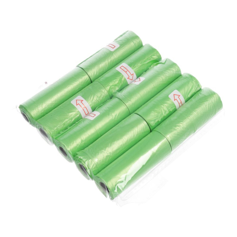 Plastic bags for dog excrement 10 rolls green Plastic bags for dog excrement 10 rolls green