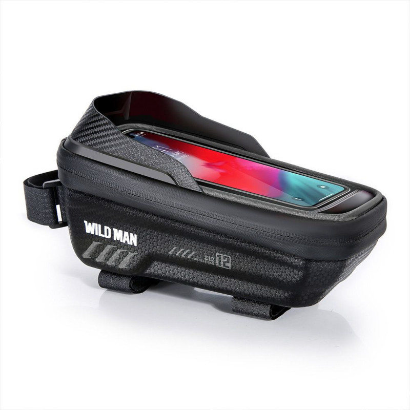 WILDMAN traveling bag for bike frame with zipper 1L (4 "- 7") ES12 black WILDMAN traveling bag for bike frame with zipper 1L (4 "- 7") ES12 black