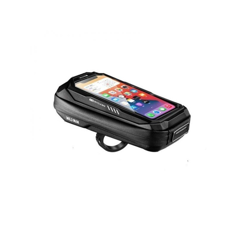 WILDMAN traveling bag for bike handlebars with zipper 0,5L (4 "- 7") X3 black WILDMAN traveling bag for bike handlebars with zipper 0,5L (4 "- 7") X3 black