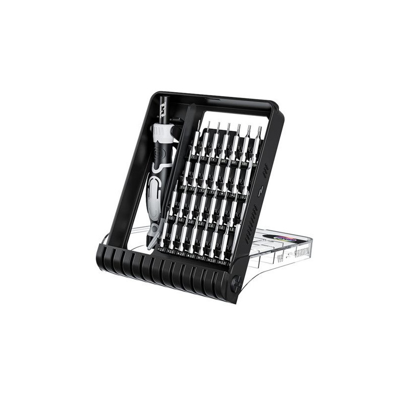 JAKEMY JM-8189A 32in1 Screwdriver with Precision Tweezers (Black)