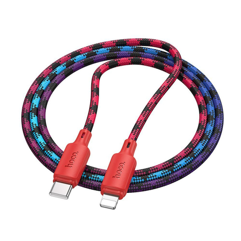 Cable USB C to Lightning Hoco PD 27W 1 m X116 gradient red Cable USB C to Lightning Hoco PD 27W 1 m X116 gradient red