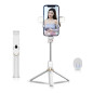 Selfie stick with wireless remote control tripod with LED SSTR-20 white Selfie stick with wireless remote control tripod with LED SSTR-20 white