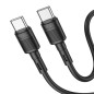 Cable USB C to USB C Hoco 3A 60W 1 m X83 black Cable USB C to USB C Hoco 3A 60W 1 m X83 black