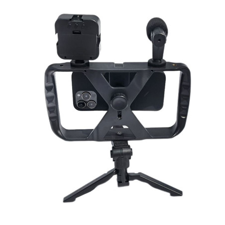 Selfie stick with wireless remote control tripod with LED / microphone for live broadcast TL-49T black