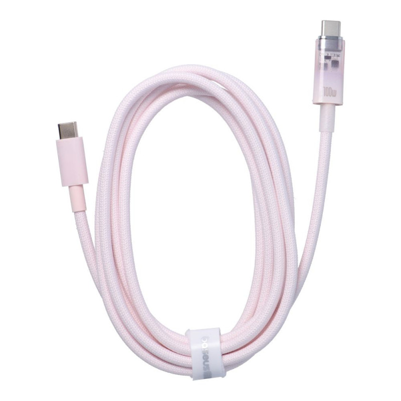 BASEUS cabel Type C to Type C PD 6A 100W Explorer P10319703411-00 / CB000043 2 m pink BASEUS cabel Type C to Type C PD 6A 100W Explorer P10319703411-00 / CB000043 2 m pink