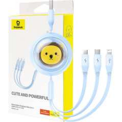 BASEUS retractable cable 3in1 USB A to Micro USB / Lightning / Type C CB000063 1