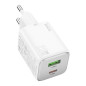 Phone charger Hoco USB A + USB C QC3.0 PD 3A 20W N41 white Phone charger Hoco USB A + USB C QC3.0 PD 3A 20W N41 white