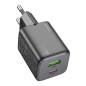 Phone charger Hoco USB A + USB C QC3.0 PD 3A 20W N41 black Phone charger Hoco USB A + USB C QC3.0 PD 3A 20W N41 black