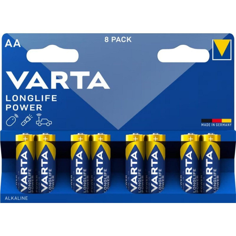 VARTA alkaline battery R6 (AA) Longlife Power 8 pcs VARTA alkaline battery R6 (AA) Longlife Power 8 pcs