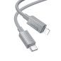 Cable USB C to Lightning Hoco PD 27W 1 m X107 gray Cable USB C to Lightning Hoco PD 27W 1 m X107 gray