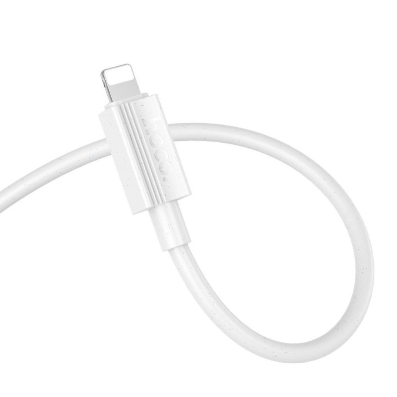Cable USB A to Lightning Hoco 2,4A 1 m X107 white Cable USB A to Lightning Hoco 2,4A 1 m X107 white