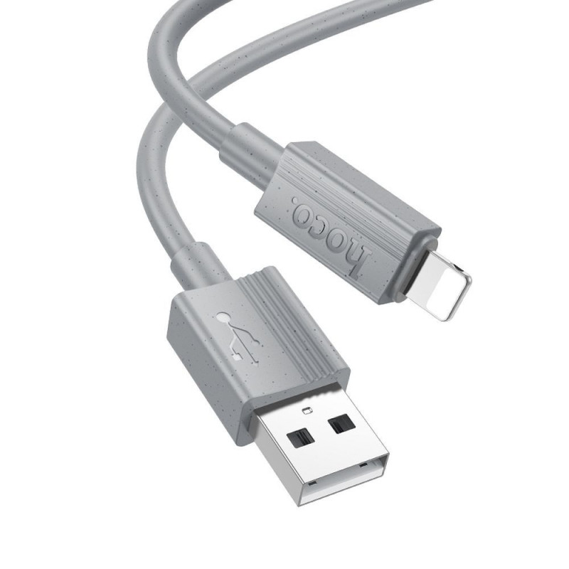 Cable USB A to Lightning Hoco 2,4A 1 m X107 gray Cable USB A to Lightning Hoco 2,4A 1 m X107 gray