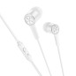 HOCO wire earphones Jack 3,5 mm with microphone M104 white HOCO wire earphones Jack 3,5 mm with microphone M104 white