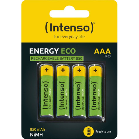 AAA-Size Micro-Akku Intenso EnergyECO 850 mAh HR03 (4er-Pack)