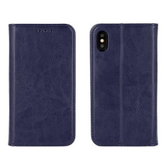FLIPCASE WALLET ECHTLEDER navyblau für Apple iPhone 12 mini