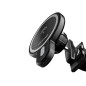 Dudao magnetic car phone holder wireless Qi charger 15 W (MagSafe compatible for iPhone) black (F13)