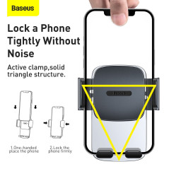 BASEUS EASYCONTROL BLACK Kfz-Halterung mit Lüftungsgitter-Clip