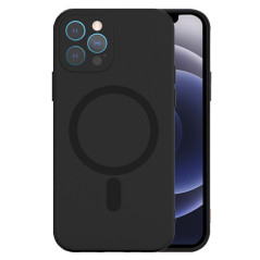 SILIKON-CASE MAGSAFE-Kompatibel schwarz für Apple iPhone 11