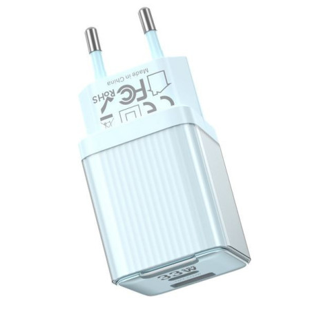 CHARGER USB-C + USB-A 33W GaN JELLICO EU55 lightblue