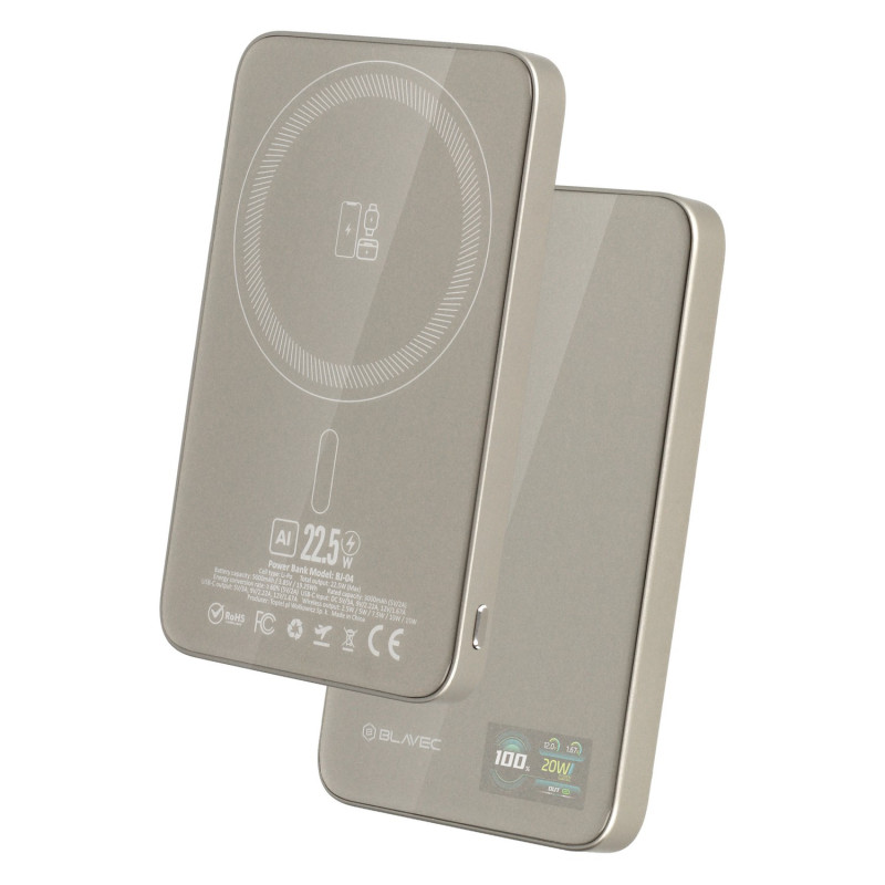 POWERBANK Blavec MagSafe-kompatibel 5000mAh 7,8mm gold