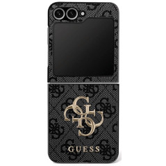 GUESS case for SAMSUNG Z Flip7 GUHCZF74GMGGR (PU Leather 4G Metal Logo) black