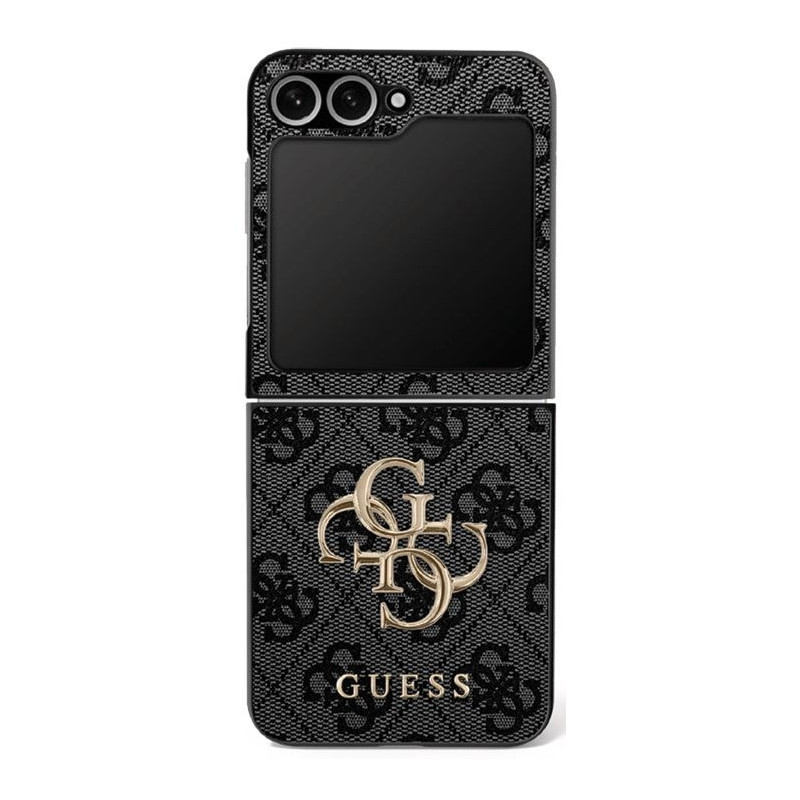 GUESS case for SAMSUNG Z Flip7 GUHCZF74GMGGR (PU Leather 4G Metal Logo) black
