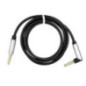 Cable AUX Jack 3,5 mm (male) to Jack 3,5 mm (male) at an angle 90 degree 1 m black