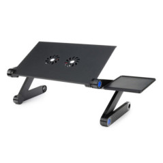 Desk for laptop uniwersal adjustable with cooling YL-803 black